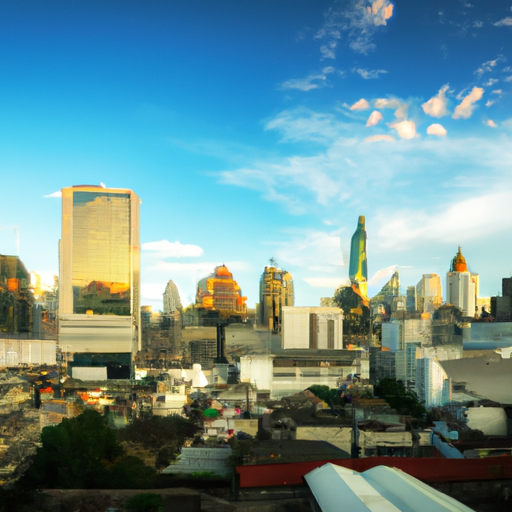 נוף פנורמי של הנוף העירוני של בנגקוק