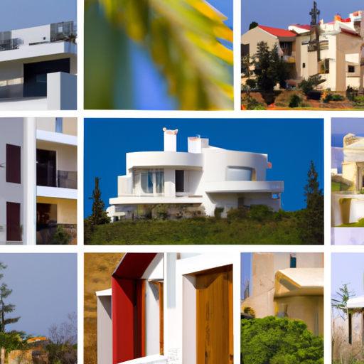 3. קולאז' המציג סוגים שונים של נכסי מגורים בקפריסין, מווילות יוקרה ועד דירות במחירים סבירים.